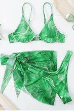 Load image into Gallery viewer, Green Marble 3pcs Bathing Suit
