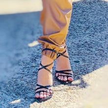 Load image into Gallery viewer, Black Strappy Heels