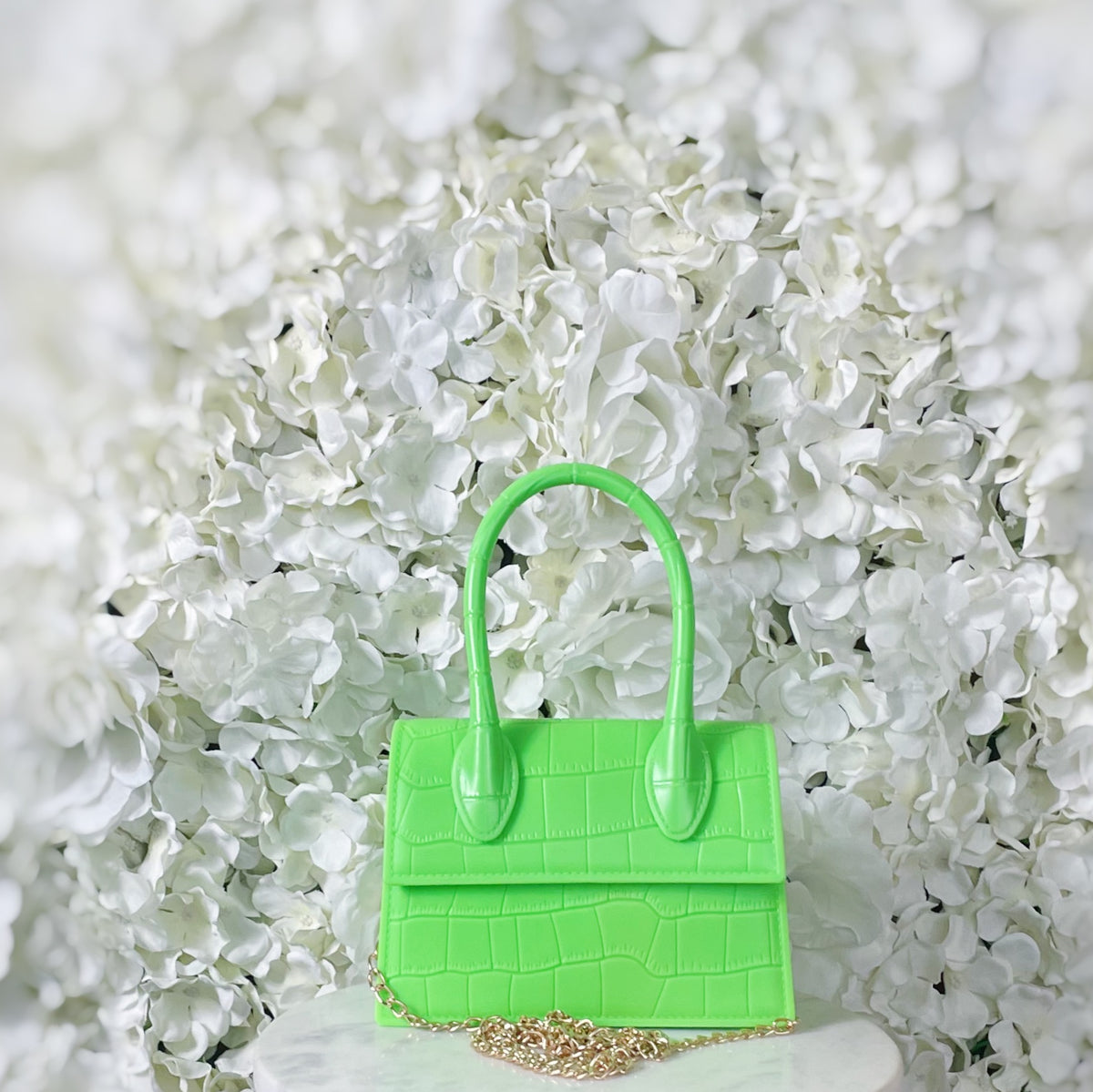 Neon lime green clearance purse