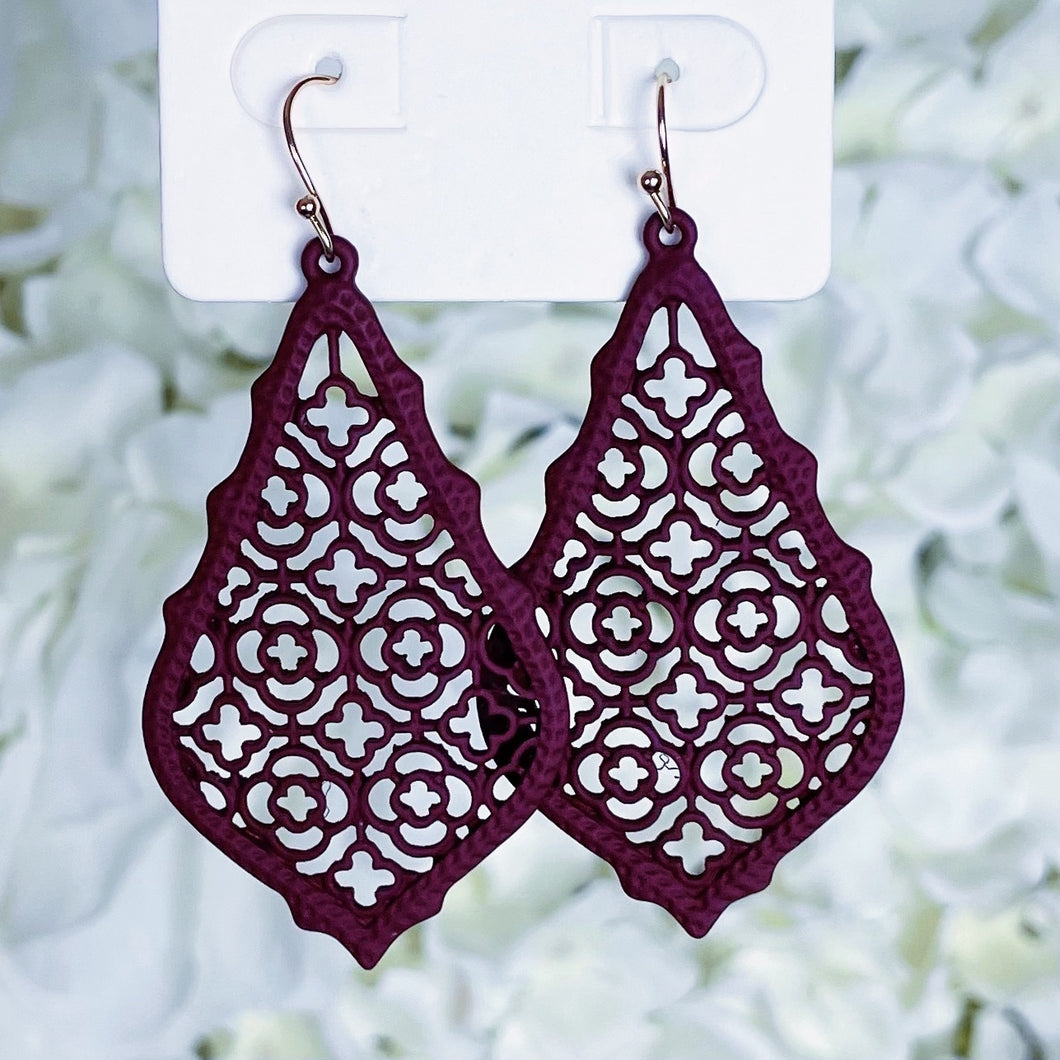 Maroon Earrings