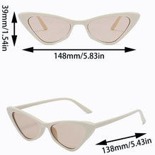 Load image into Gallery viewer, Beige Cat eyes Sunglasses
