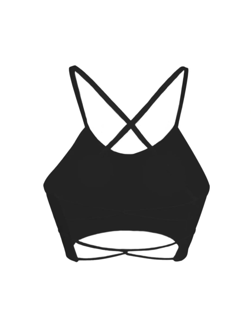 Criss crossed sport bra