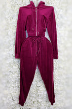 Load image into Gallery viewer, Burgundy two piece Set
