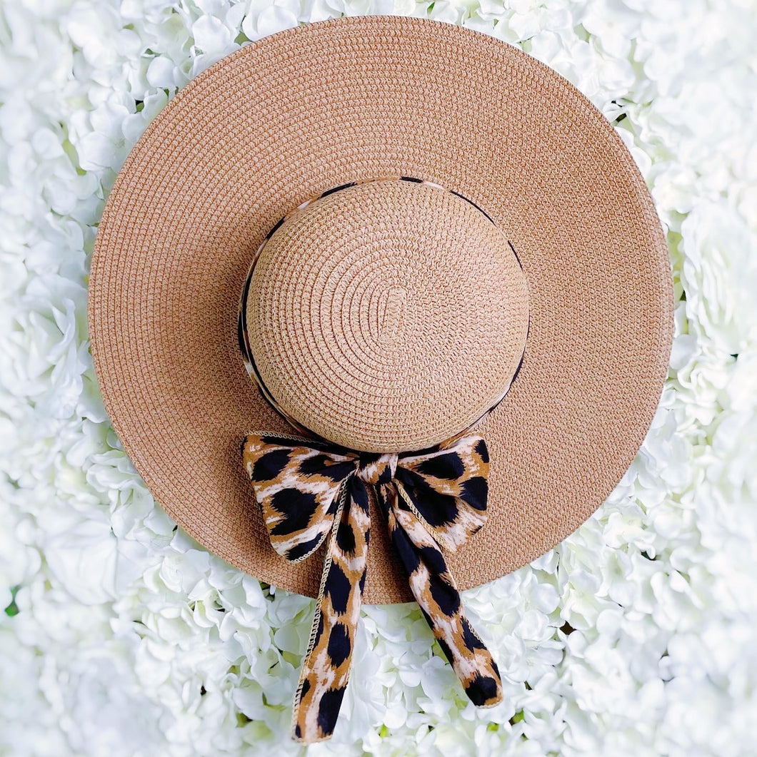 Leopard Print Sun Hat