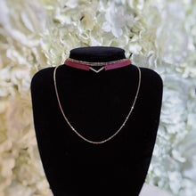 Load image into Gallery viewer, Burgundy Stacked Choker
