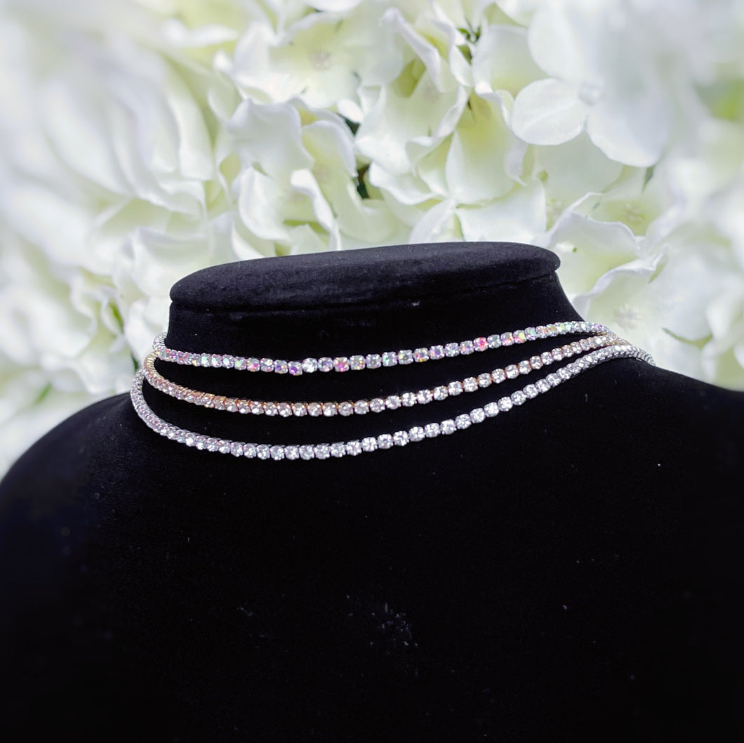 3 PC Rhinestone Chokers
