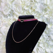 Load image into Gallery viewer, Burgundy Stacked Choker
