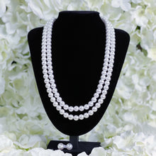 Load image into Gallery viewer, Double Pearly Necklace &amp; Earrings
